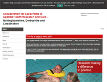 Tablet Screenshot of clahrc-ndl.nihr.ac.uk
